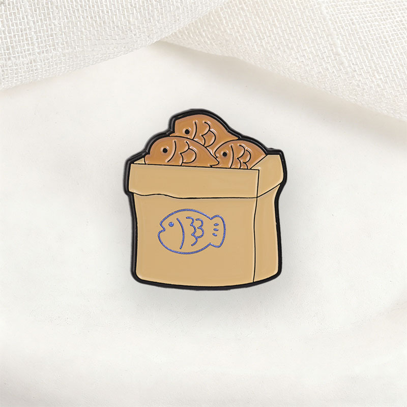 Zinc Food Snacks - Милые эмалевые значки-броши в виде тайяки