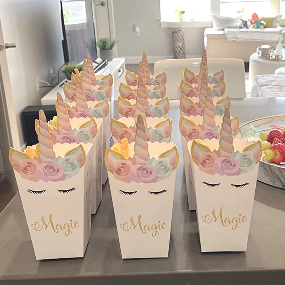 Food Snacks For Baby Shower - 6/12 шт., коробка для попкорна с