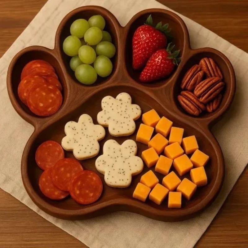 Деревянный сервировочный подно – обзор и цена Food Snacks Items